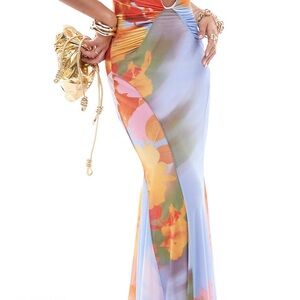 ASOS Floral Maxi Dress - Multicolor